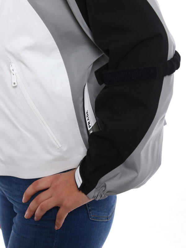 PRADA buy online Colour block techno A-line jacket