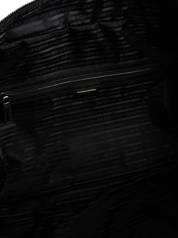 PRADA buy online Fabric travel duffle bag with leather details