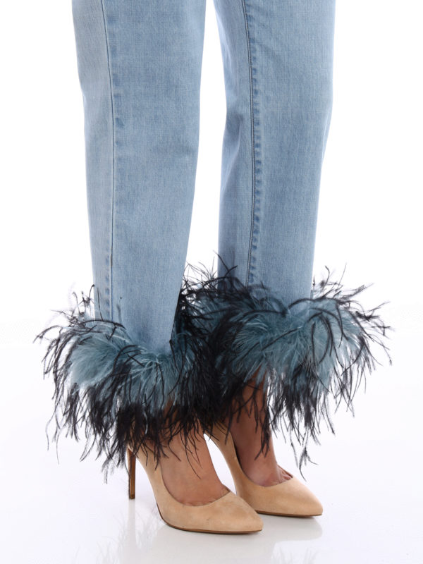 PRADA buy online Feather ankles boyfriend jeans