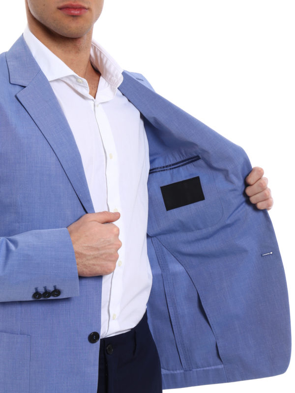 PRADA buy online Light blue cotton blazer