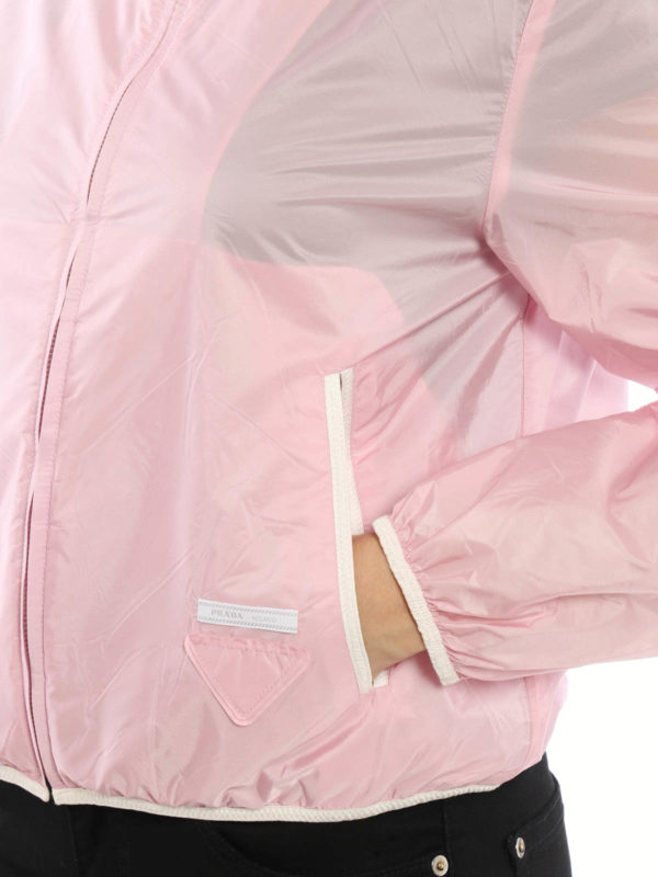 PRADA buy online Lightweight nylon crop jacket