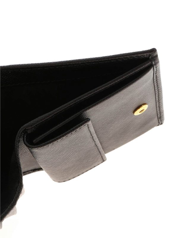 PRADA buy online Logo lettering wallet in black