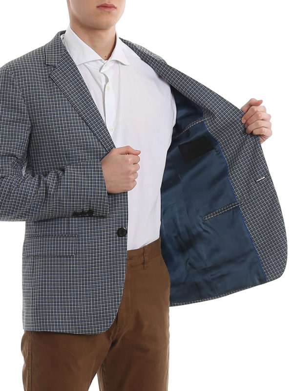 PRADA buy online Micro check wool blazer