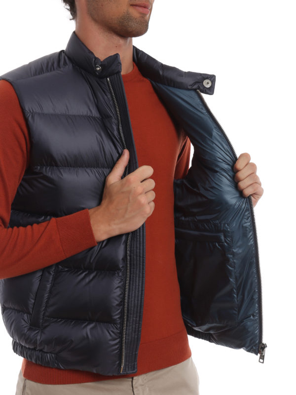 PRADA buy online Navy Ripstop nylon padded vest