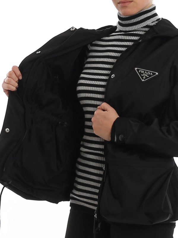 PRADA buy online Nylon hooded jacket