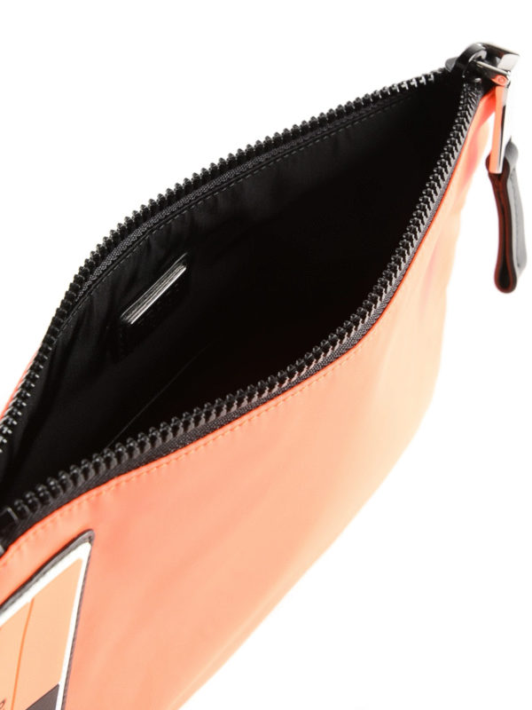 PRADA buy online Orange fluo nylon pouch