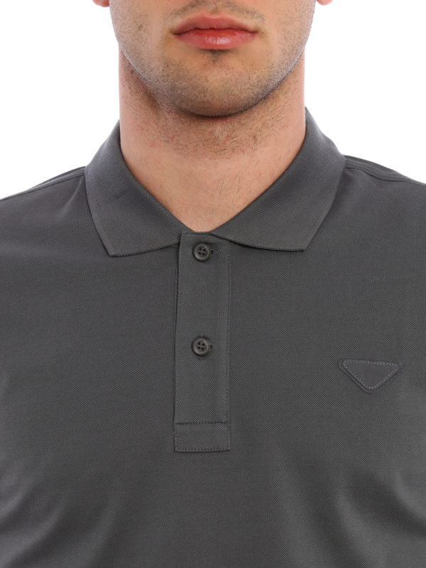 PRADA buy online Patch cotton pique polo