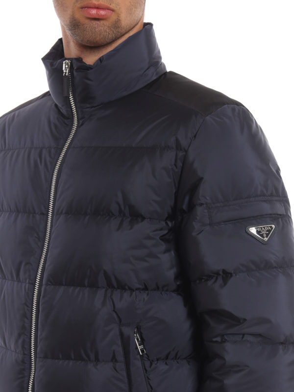 PRADA buy online Semi glossy navy nylon puffer jacket