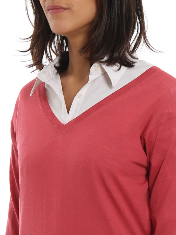 PRADA buy online Worsted wool V-neck sweater