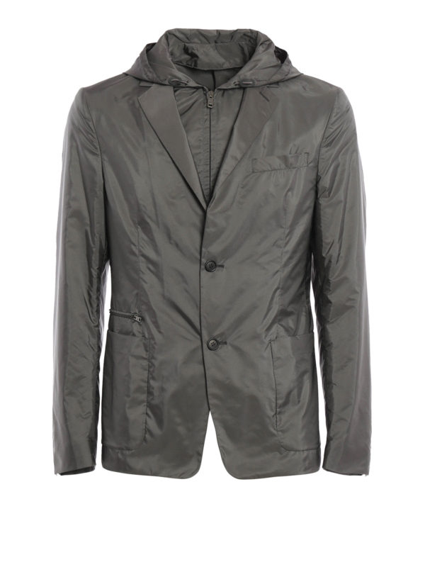 PRADA: casual jackets - Blazer style nylon jacket