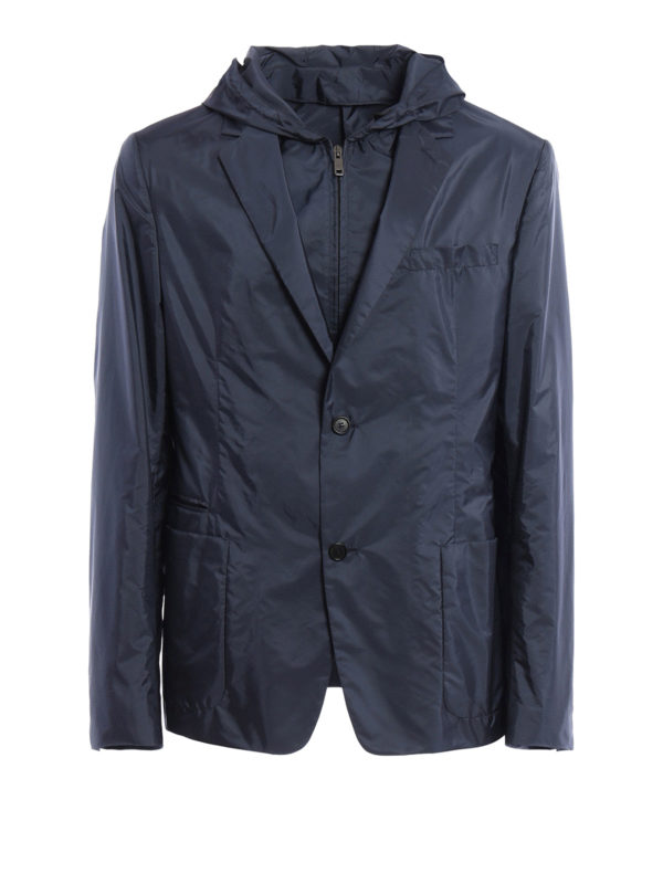 PRADA: casual jackets - Blazer style nylon jacket
