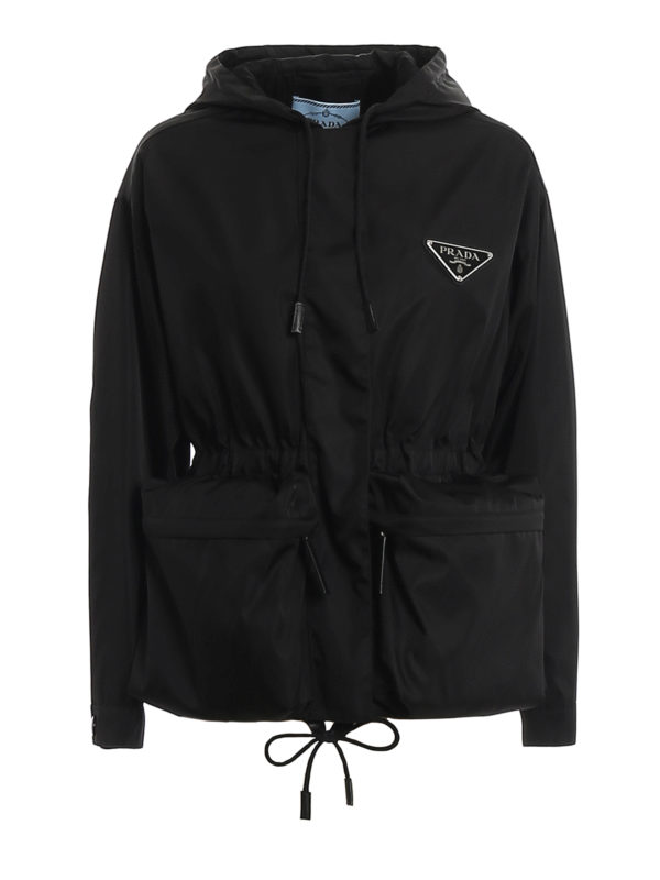 PRADA: casual jackets - Nylon hooded jacket