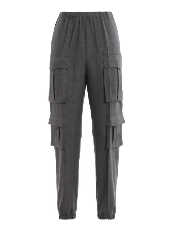 PRADA: casual trousers - Wool cargo trousers