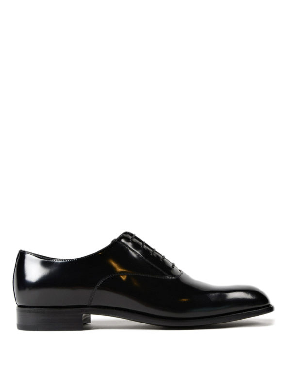 PRADA: classic shoes - Polished leather Oxford shoes
