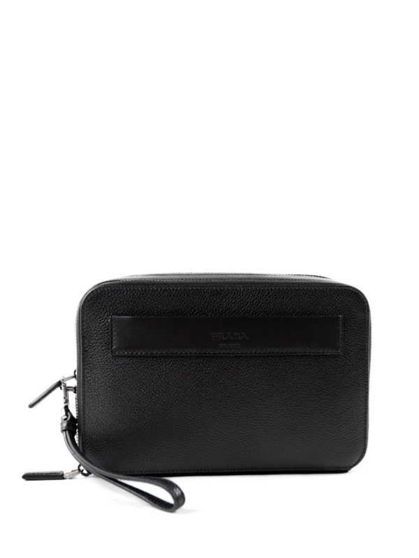 PRADA: clutches - Toro leather clutch