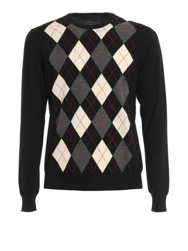 PRADA: クルーネック - クルーネック メンズ - 黒