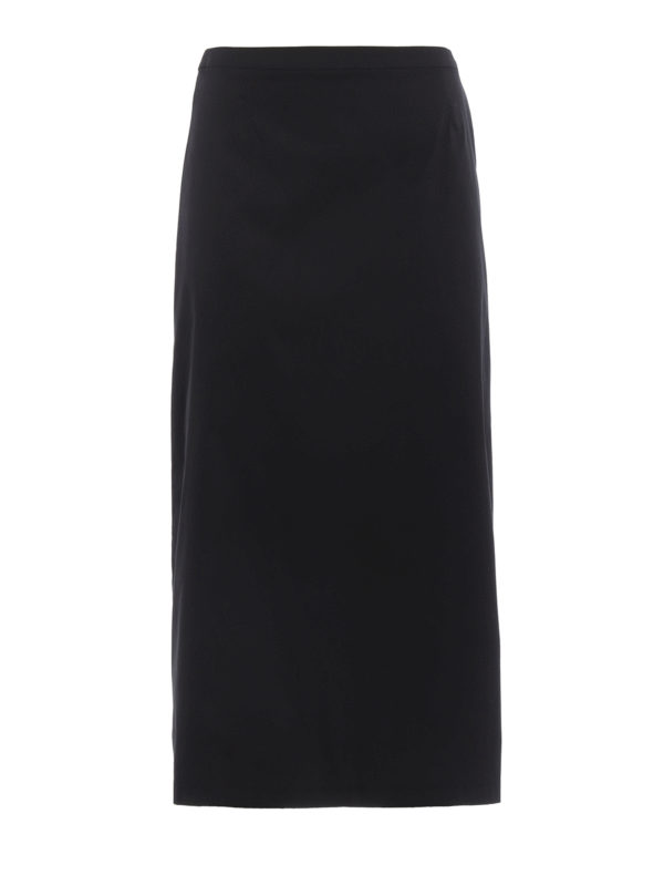 PRADA: Knee length skirts & Midi - Poplin long skirt