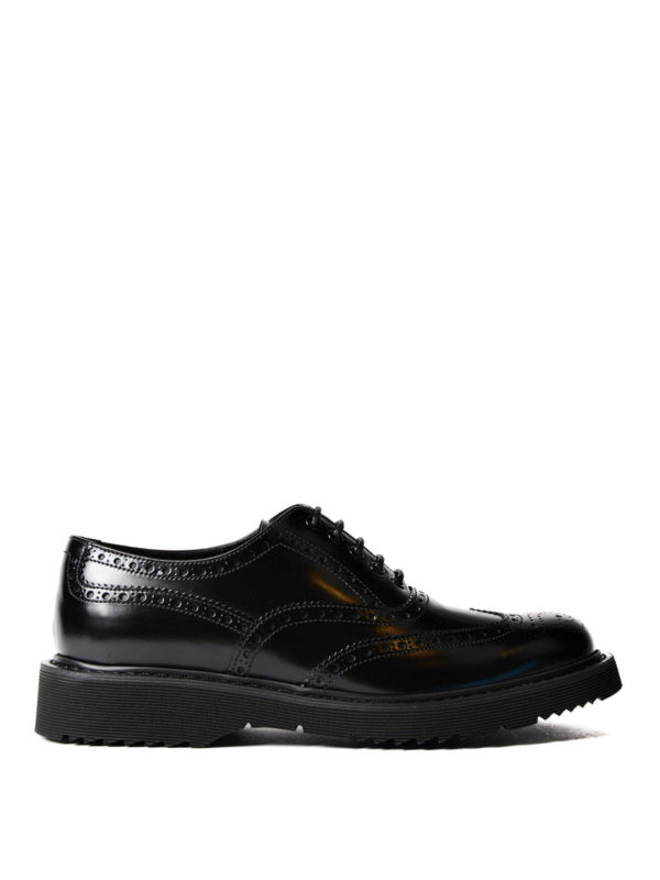 PRADA: lace-ups shoes - Brushed leather Oxford brogues