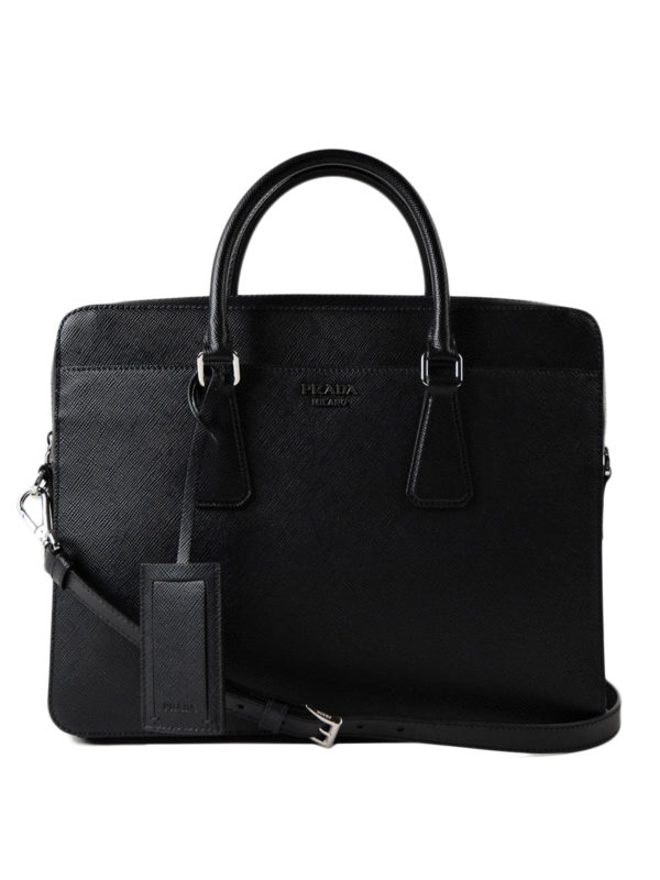 PRADA: laptop bags & briefcases - Saffiano leather briefcase