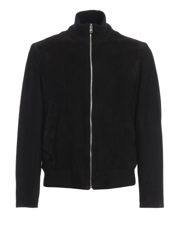 PRADA: leather jacket - Suede padded jacket