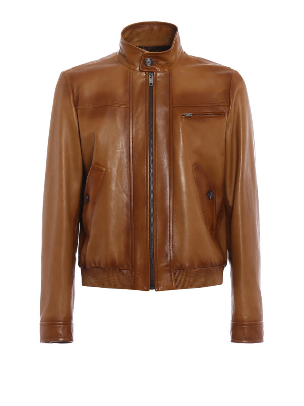 PRADA: leather jacket - Waxed nappa jacket