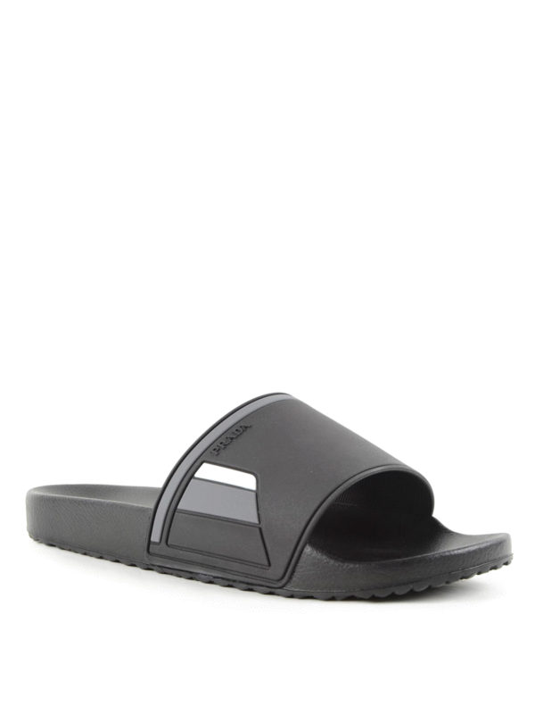 PRADA LINEA ROSSA: sandals online - Rubber slides