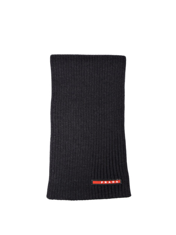 PRADA LINEA ROSSA: Bufandas y pañuelos - Bufanda - Gris Oscuro
