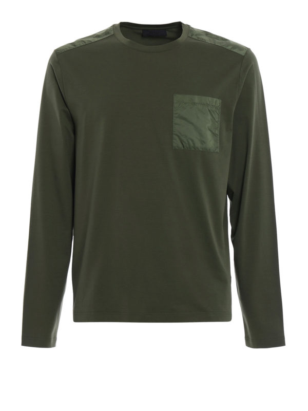 PRADA LINEA ROSSA: T-shirts - T-Shirt - Grün