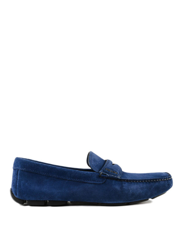 PRADA: Mocasines y Zapatillas - Mocasines - Azul
