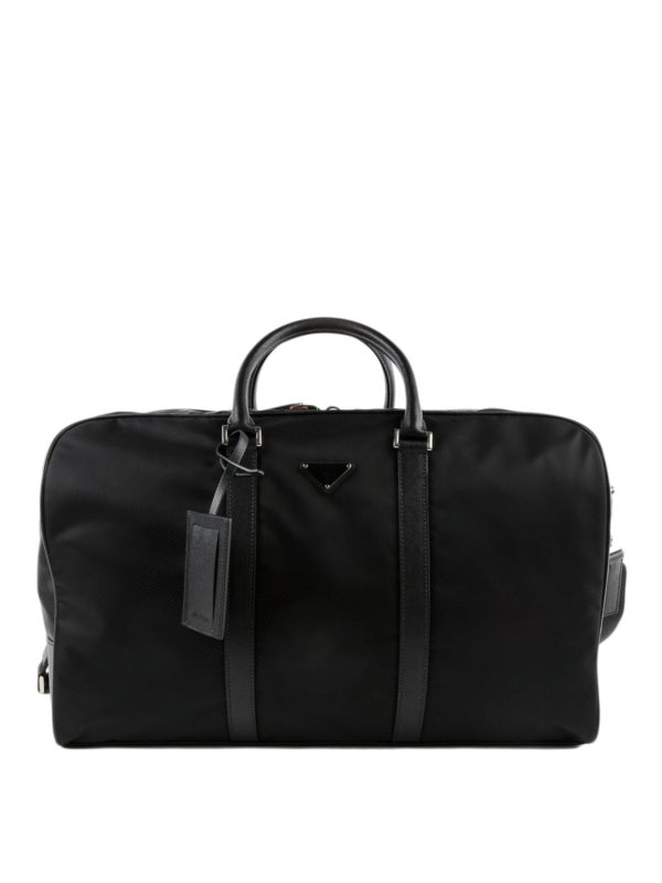PRADA: Luggage & Travel bags - Fabric travel duffle bag with leather details
