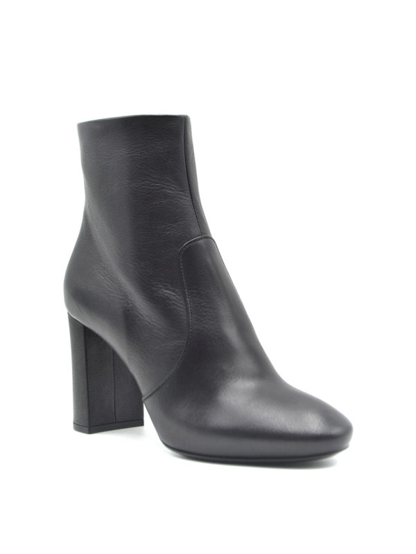 PRADA: ankle boots online - Exposed stitching leather booties