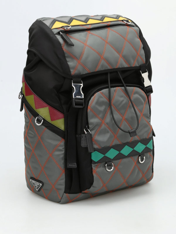 PRADA: backpacks online - Quilted multicolour backpack