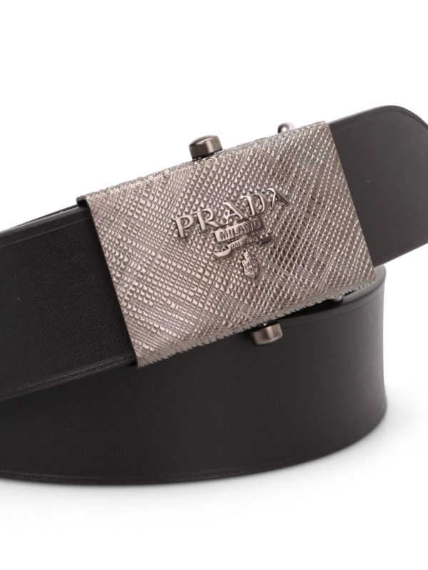 PRADA: Cinturones online - Cinturón Negro Para Hombre