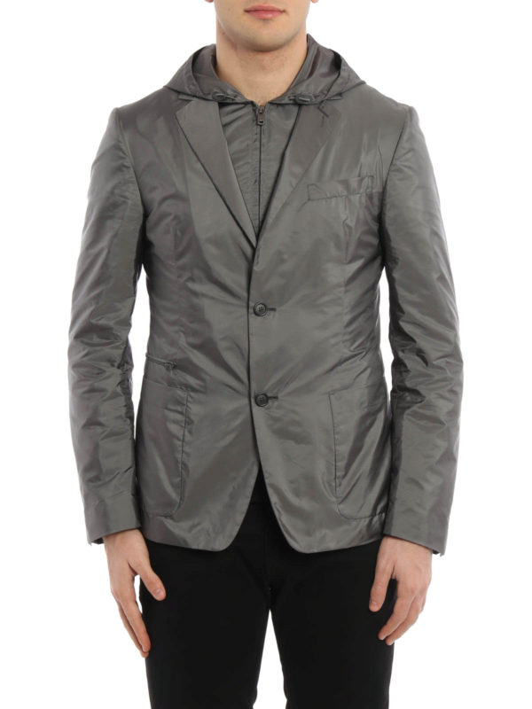 PRADA: casual jackets online - Blazer style nylon jacket