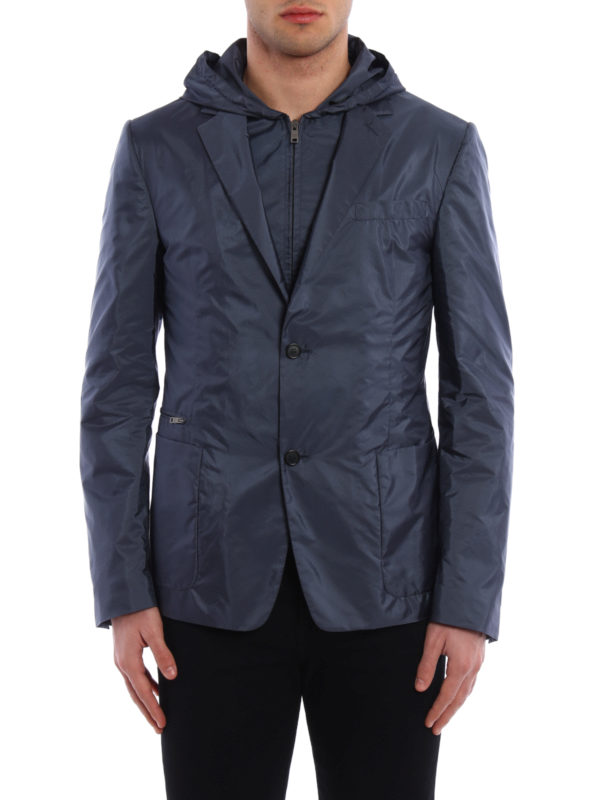 PRADA: casual jackets online - Blazer style nylon jacket