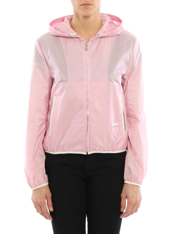 PRADA: casual jackets online - Lightweight nylon crop jacket