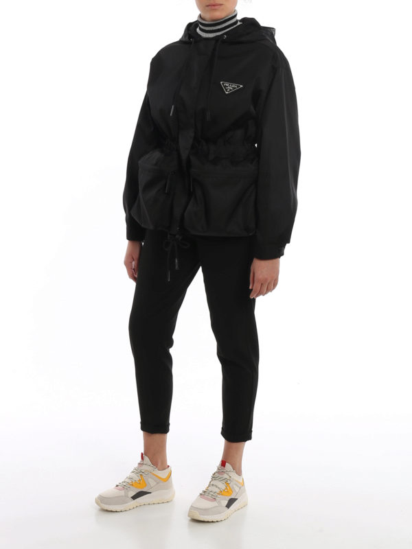 PRADA: casual jackets online - Nylon hooded jacket