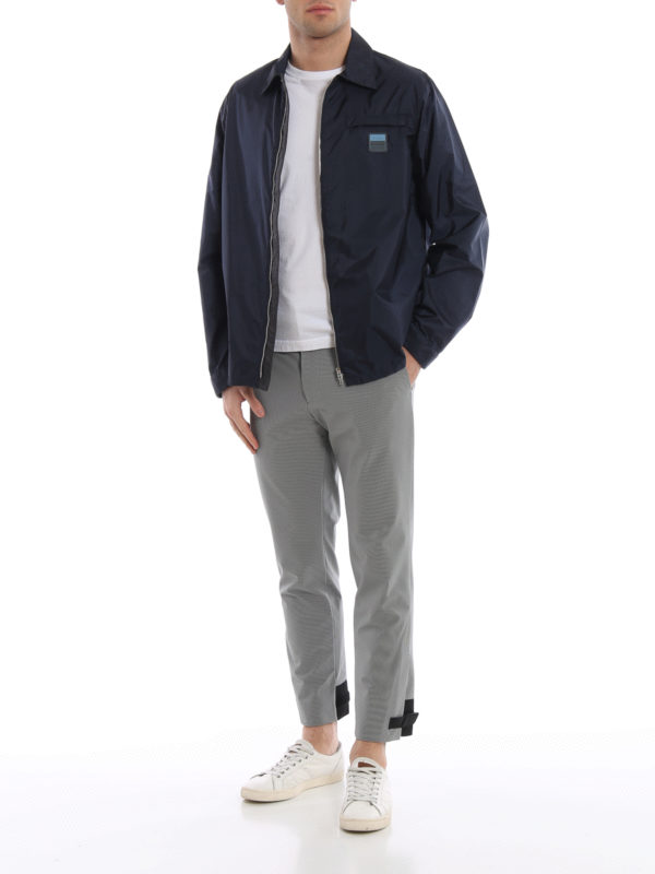 PRADA: casual trousers online - Patterned stretch tech fabric trousers