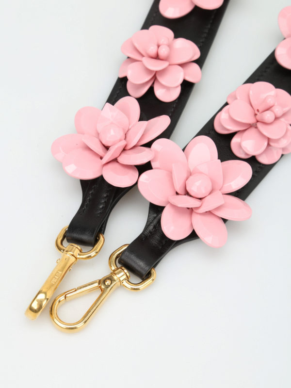 PRADA: cross body bags online - Flower shoulder strap