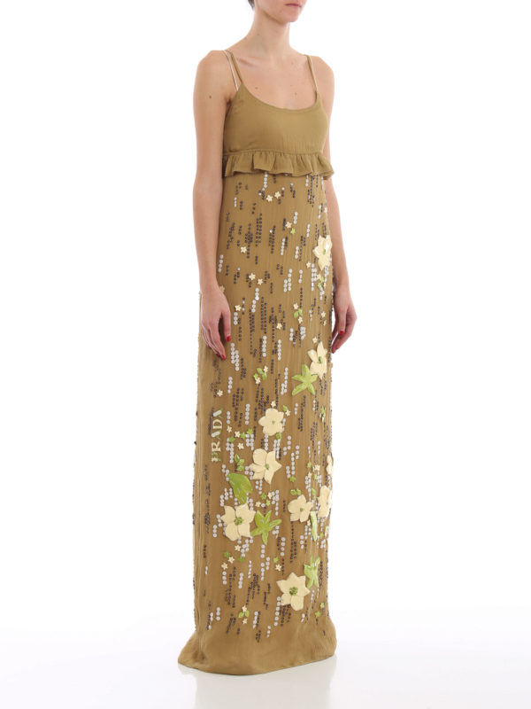 PRADA: Abendkleider online - Abendkleid - Dunkelbeige