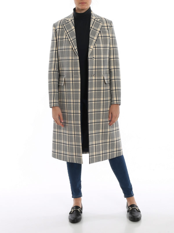 PRADA: knee length coats online - Check natté coat