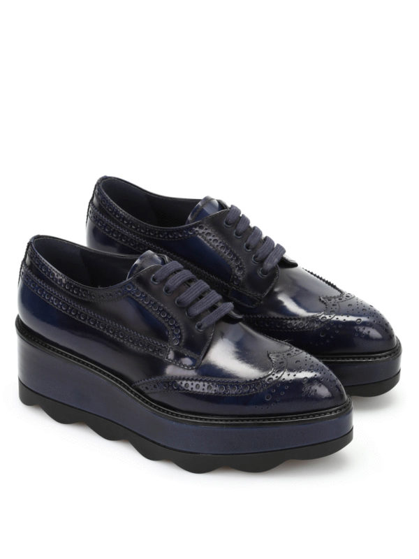 PRADA: Chaussures à lacets online - Chaussures Richelieu Bleu