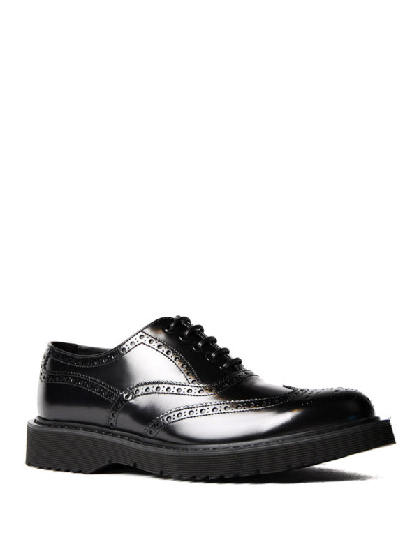 PRADA: lace-ups shoes online - Brushed leather Oxford brogues