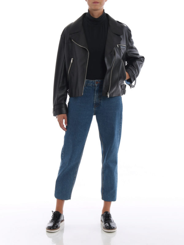 PRADA: Lederjacken online - Lederjacke - Schwarz