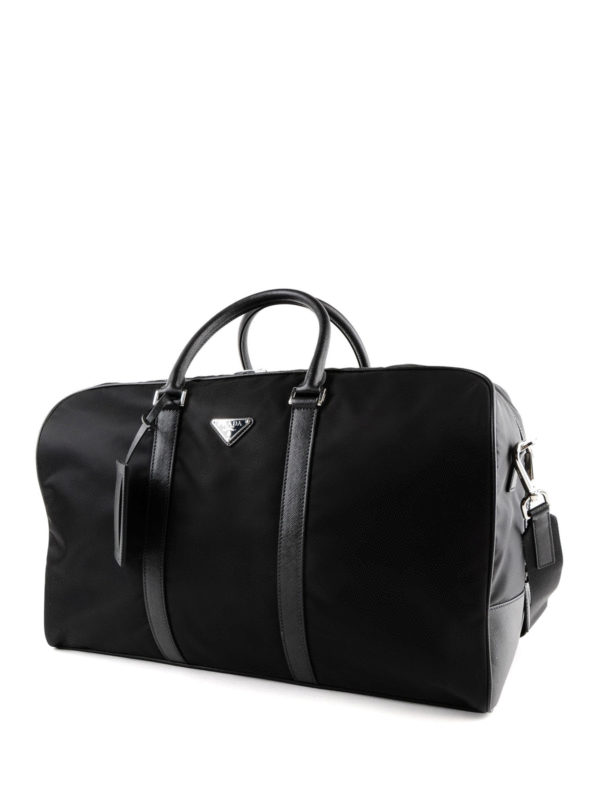 PRADA: Luggage & Travel bags online - Fabric travel duffle bag with leather details