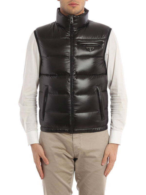 PRADA: padded jackets online - Sleeveless quilted jacket