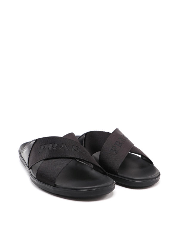 PRADA: sandals online - Cross straps sandals