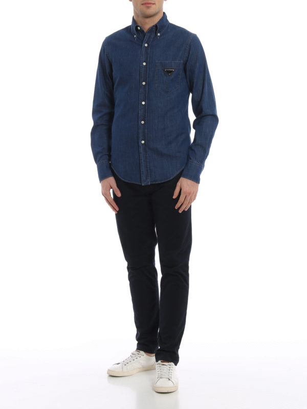 PRADA: Camisas online - Camisa - Denim