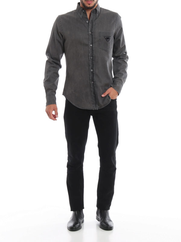 PRADA: Camisas online - Camisa - Negro