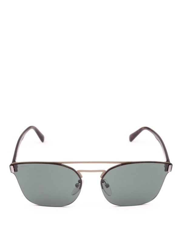 PRADA: sunglasses online - Half frame double bridge butterfly sunglasses
